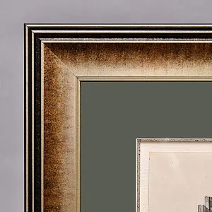 Антикварная Авторская Картина - Рисунок «Королевский Мост», Прага Чехия начало ХХ века.