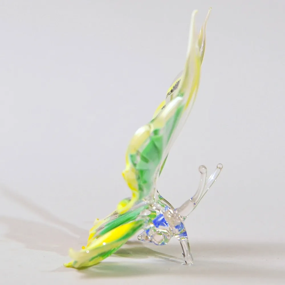 Авторская Коллекционная Стеклянная Статуэтка «Бабочка», Цветное стекло, Россия.