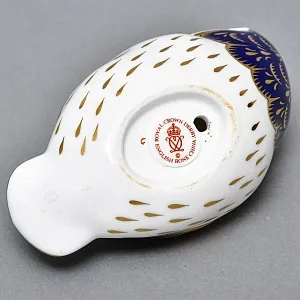 Коллекционное Пресс - Папье, Фарфоровая Статуэтка «СОВА», Royal Crown Derby, Англия, 80-е гг. 