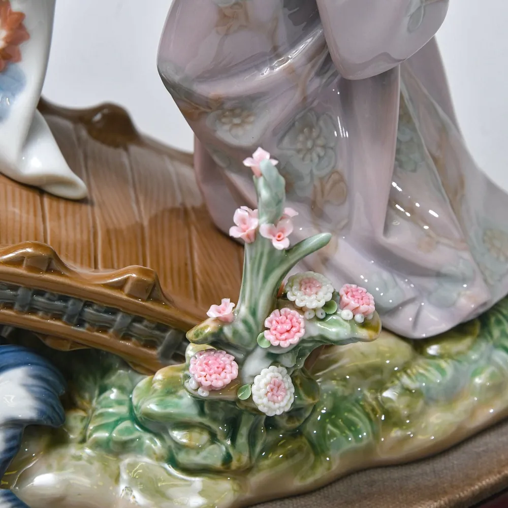 Большая Коллекционная Фарфоровая статуэтка «ВЕСНА В ЯПОНИИ», Lladro Испания -1984 год.