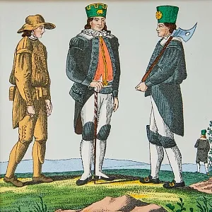 Настенное Панно - Плакетка - Картина «Люди средневековья», Керамика, Италия - вторая половина ХХ века. 