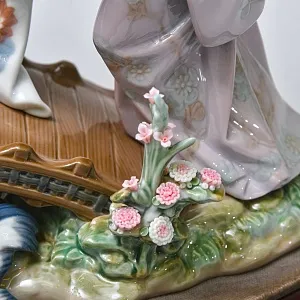 Большая Коллекционная Фарфоровая статуэтка «ВЕСНА В ЯПОНИИ», Lladro Испания -1984 год.