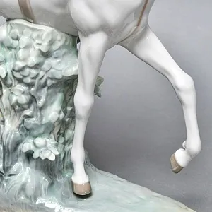 Коллекционная Фарфоровая статуэтка «Прекрасная наездница», Lladro Испания, 1984 - 1989 годы.