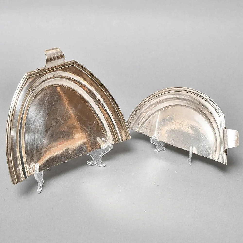 Старинный Совок и скребок для уборки крошек со стола, Металл, Silverplated, SHEFFIELD Англия. 