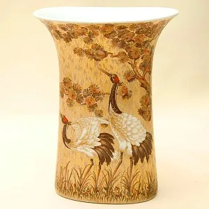 Коллекционная Авторская  Ваза из серии «Журавли» KAISER Германия Н -20 см.