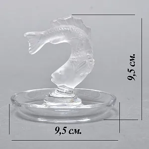 Хрустальная Подставка «РЫБКА» для колец и украшений в стиле Арт Нуво, Laligue Франция.