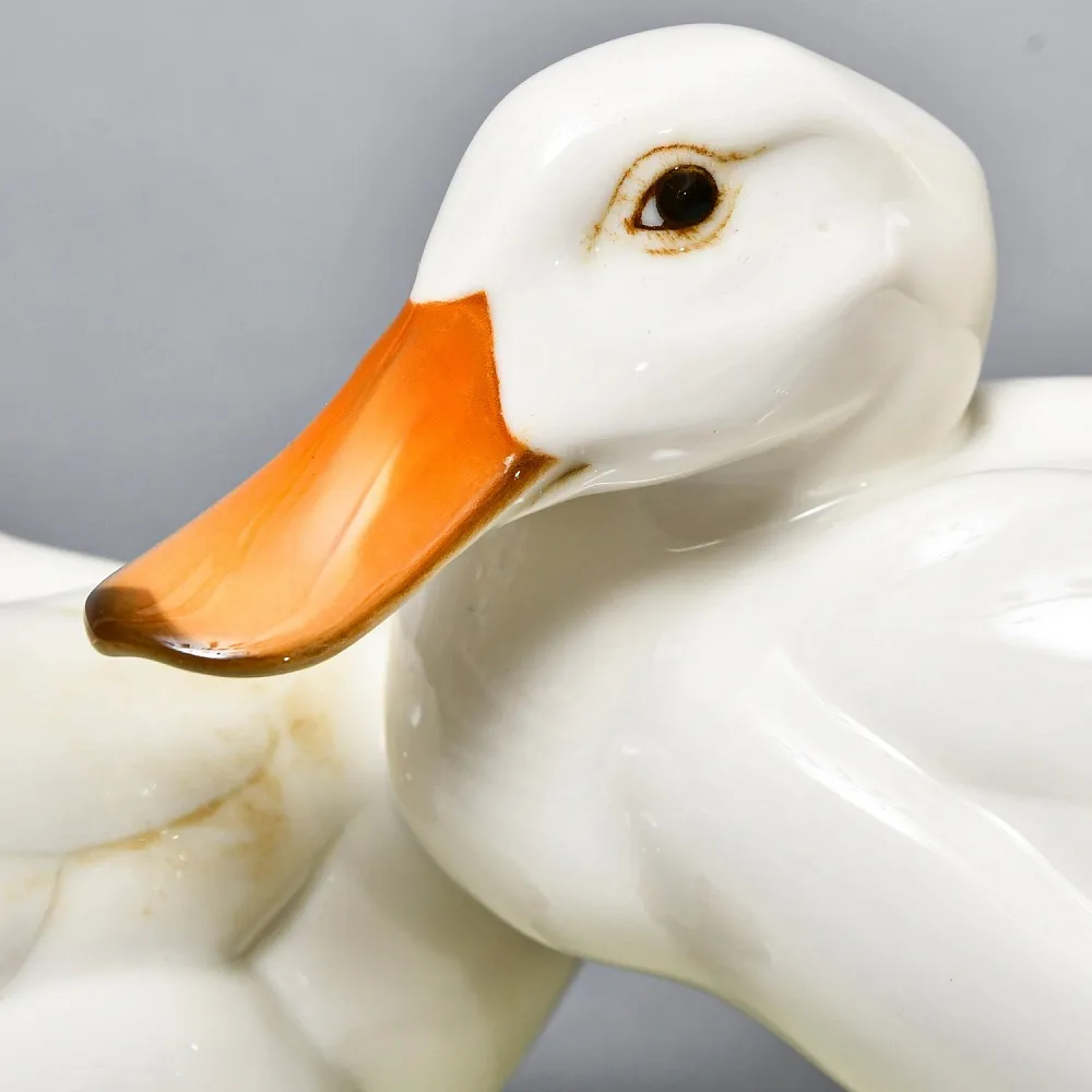 Большая Коллекционная Фарфоровая статуэтка «Три белые утки», Hutschenreuther Германия.