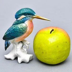 Птица - Статуэтка «Зимородок», Фарфор Карл Энс / Karl Ens, Германия, 50-е годы ХХ века.