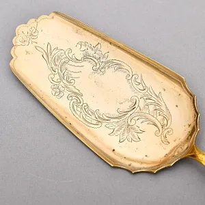 Винтажная Сервировочная Лопатка для подачи в футляре, Silverplate Франция первая половина ХХ века.