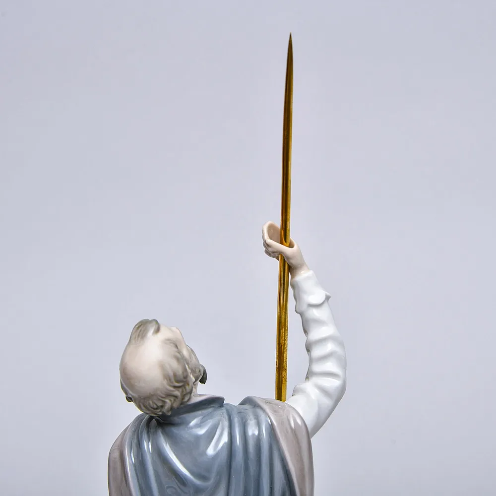 Коллекционная Фарфоровая статуэтка «Дон Кихот с копьем», Lladro Испания, 1984 - 1989 годы. 