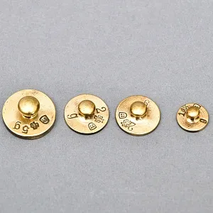 Большой Антикварный Набор Латунных Гирь и разновесов - 13 штук, Германия начало ХХ века..