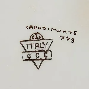 Большой Декоративный Кувшин - Ваза «Райский Сад», Фаянс Capodimonte / Каподимонте Италия Н-53 см.