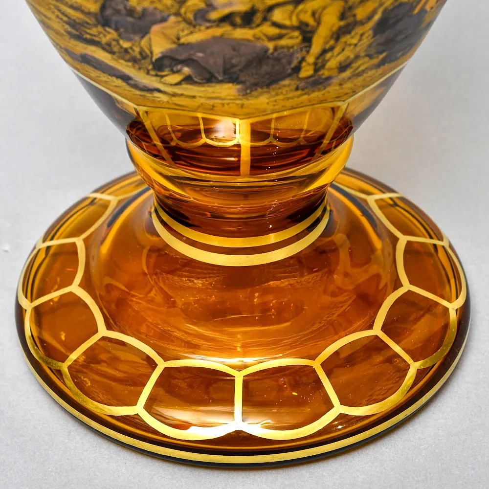 Большая Авторская Коллекционная Ваза «Свидание», Хрусталь OERTEL & Co, Богемия.