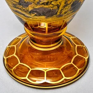 Большая Авторская Коллекционная Ваза «Свидание», Хрусталь OERTEL & Co, Богемия.