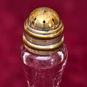 Винтажный Набор для Специй и Соусов на деревянной подставке, Хрусталь Франция 50 -е годы.