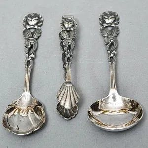 «Хильдесхаймская роза» - Десертный Сервировочный Набор, Silverplate, Германия 60-е годы.