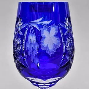 Редкость! Шесть Бокалов для вина из Цветного Хрусталя «ВИНОГРАД», NACHTMANN Германия конец ХХ века.