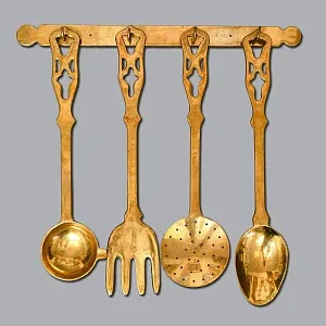 Винтажный Набор Кухонных Принадлежностей для приготовления. Латунь, Франция.