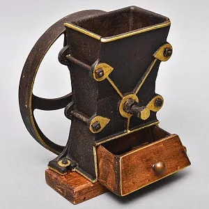 Большая Антикварная Чугунная Ручная Механическая Мельница №5, RAPIDE Германия начало ХХ века. 