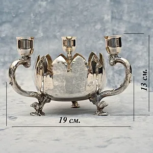 Старинный Подсвечник на Три Свечи, Silverplated Англия, начало ХХ века.