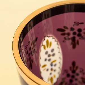 Коллекционная Кубок - Ваза, Цветочная Эмалевая роспись, Хрусталь Ernst Wittig, Германия  40-е годы ХХ века.