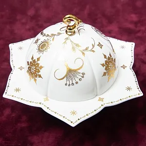 Фарфоровая Шкатулка «Рождественская Звезда», Villeroy&Boch Германия, конец ХХ века.