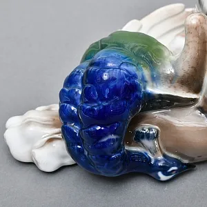 Большая! Авторская Фарфоровая статуэтка «Тигр с павлином», ROSENTHAL Германия, 1919 - 1934 годы. 