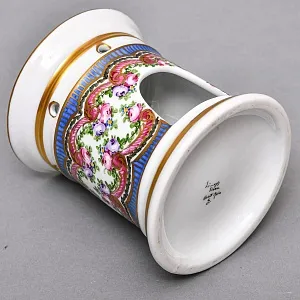 Антикварный Заварочный Чайник на подставке «Цветочная симфония», Франция - первая половина ХХ века. 