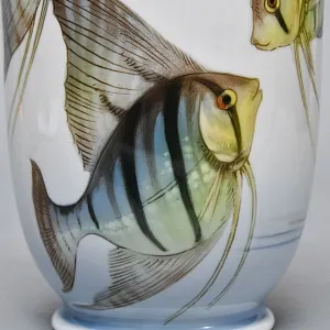 Коллекционная Фарфоровая ваза «Аквариумные рыбки. Скалярии», ROSENTHAL Германия.
