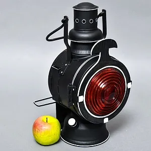 Редкость! Большой Железнодорожный Керосиновый Сигнальный Фонарь, Германия -1974 год.