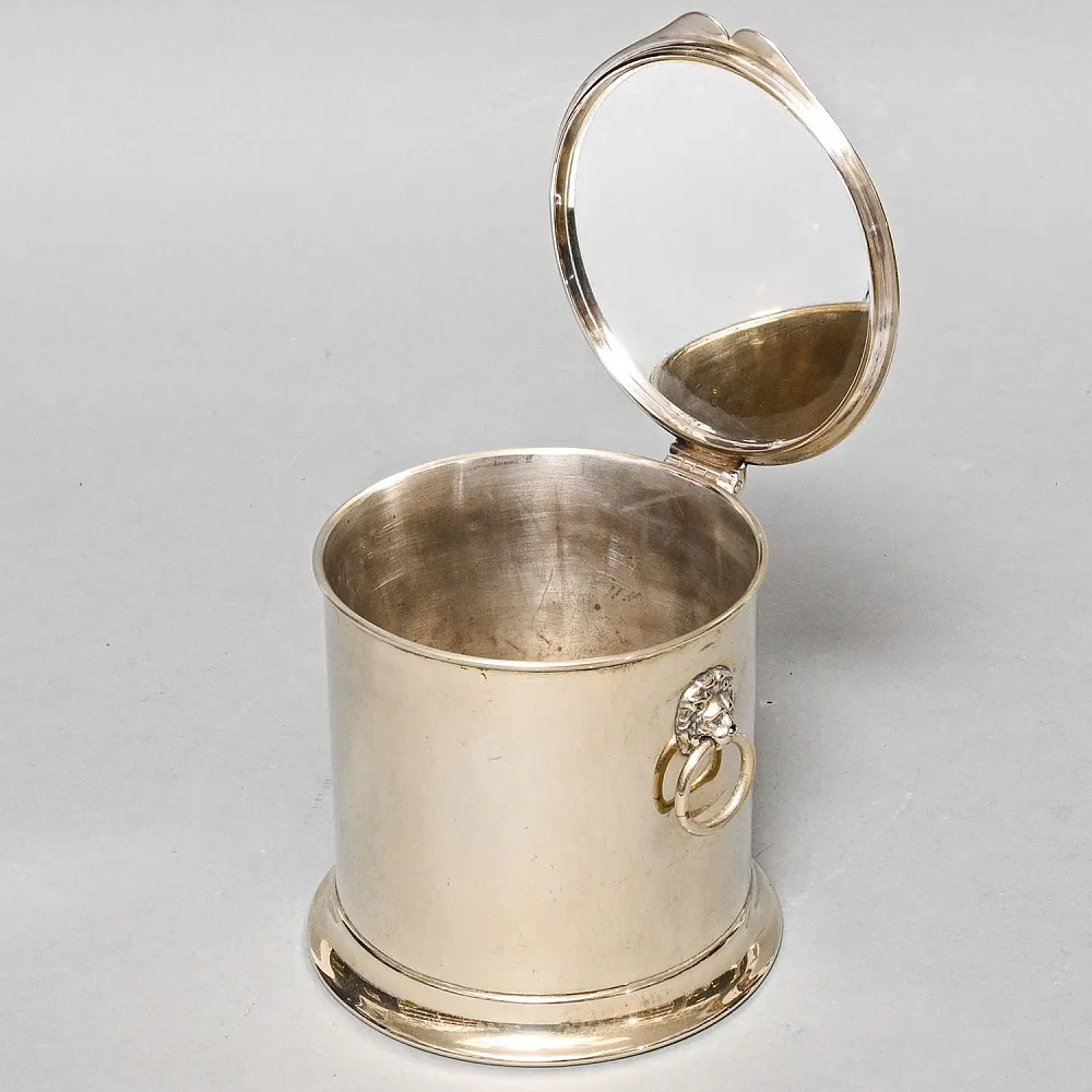 Антикварная Металлическая Ёмкость для подачи Колотого Льда, Silverplate, J. B. Chatterley & Sons Ltd. Англия -1900 -1910 годы.