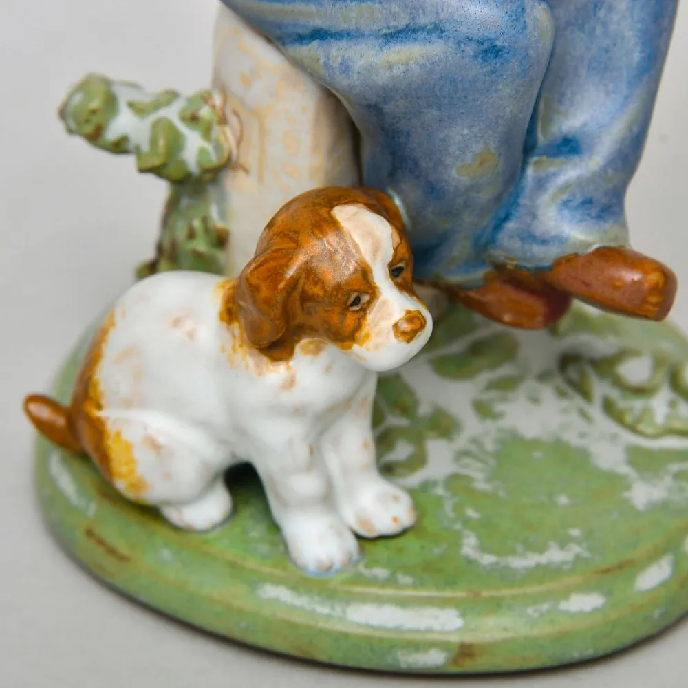 Фарфоровая статуэтка «Хулиган с собачкой», Lladro серия Грес, Испания 1994 - 1998 года.