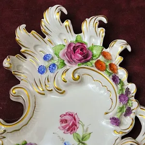 Парные Настенные Электрические Бра - Канделябры, Фарфор PLAUE Von Schierholz Германия.