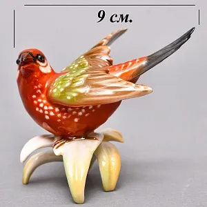  Коллекционная Фарфоровая статуэтка «Птица. Астрильд тигровый», Hutschenreuther Германия.