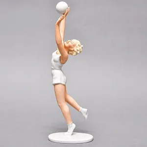 Коллекционная Фарфоровая статуэтка «Девушка Волейболистка», Schau Bach Kunst Германия, 1953 - 1958 годы. 