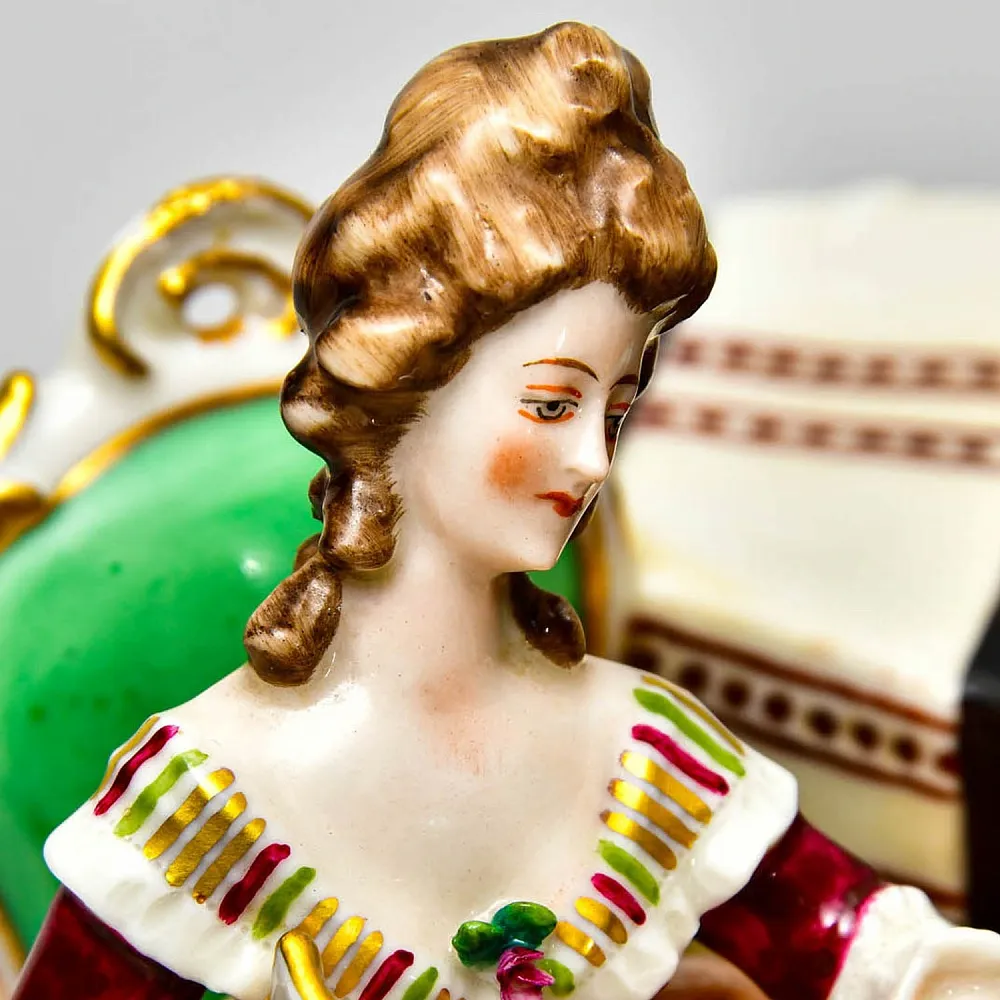 Антикварная Фарфоровая Статуэтка - Подсвечник "Музыкальное Трио", Ernst Bohne Sohne Германия.