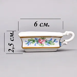 Антикварный Заварочный Чайник на подставке «Цветочная гирлянда», Франция - первая половина ХХ века.