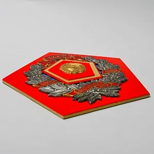 Большой Памятный Знак - Панно «50 лет СССР» Латунь, Металл, Оргстекло СССР - 1972 год. 