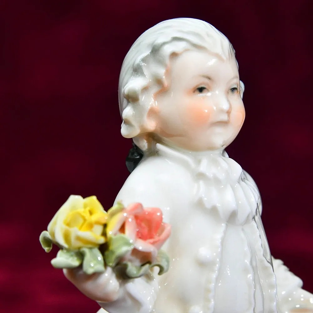 Парные Фарфоровые Статуэтки «Дети - Цветы для Мамы», Карл Энс / Karl Ens, Германия, 30-е гг.