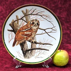 Коллекционная Тарелка - Блюдо «Серая Неясыть» Фарфор, Franklin Porcelain США - 80-е гг.