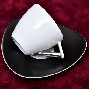 Авторский Кофейный Сервиз на 6 персон «Delta», 15 предметов. Фарфор Studio Carlsbad, Чехословакия.