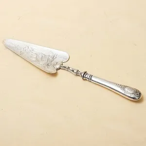 Сервировка Стола - Винтажная Лопатка для подачи, Металл Silverplate, Франция 50 гг.