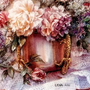 Коллекционная Тарелка «Волшебный букет», Фарфор W.J.GEORGE США -1993 год.