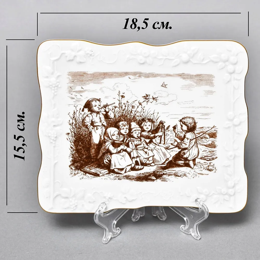 Фарфоровая Картина - Плакетка «Дети, музицирующие», Meissen (Мейсен) Германия 1979-1980 годы.