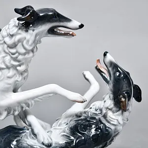 Коллекционная Фарфоровая статуэтка «Охотничьи собаки. Две Борзые», ROSENTHAL Германия.