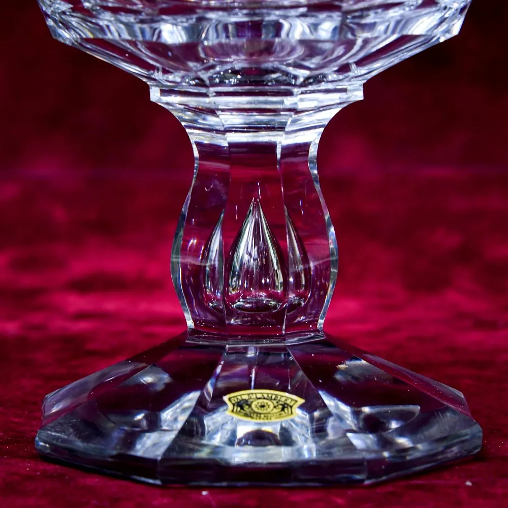 Хрустальная Ваза - Конфетница с крышкой на ножке, VAL SAINT LAMBERT Бельгия.