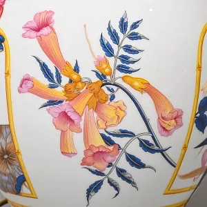 Настольная Электрическая Лампа - Светильник «Цветущий Гранат» Фарфор PORCELAIN DE PARIS, Франция.