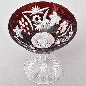 Полный Набор - 8 штук, Хрустальных Фужеров для Мартини или Шампанского серия «Виноград», NACHTMANN Германия 60 гг.