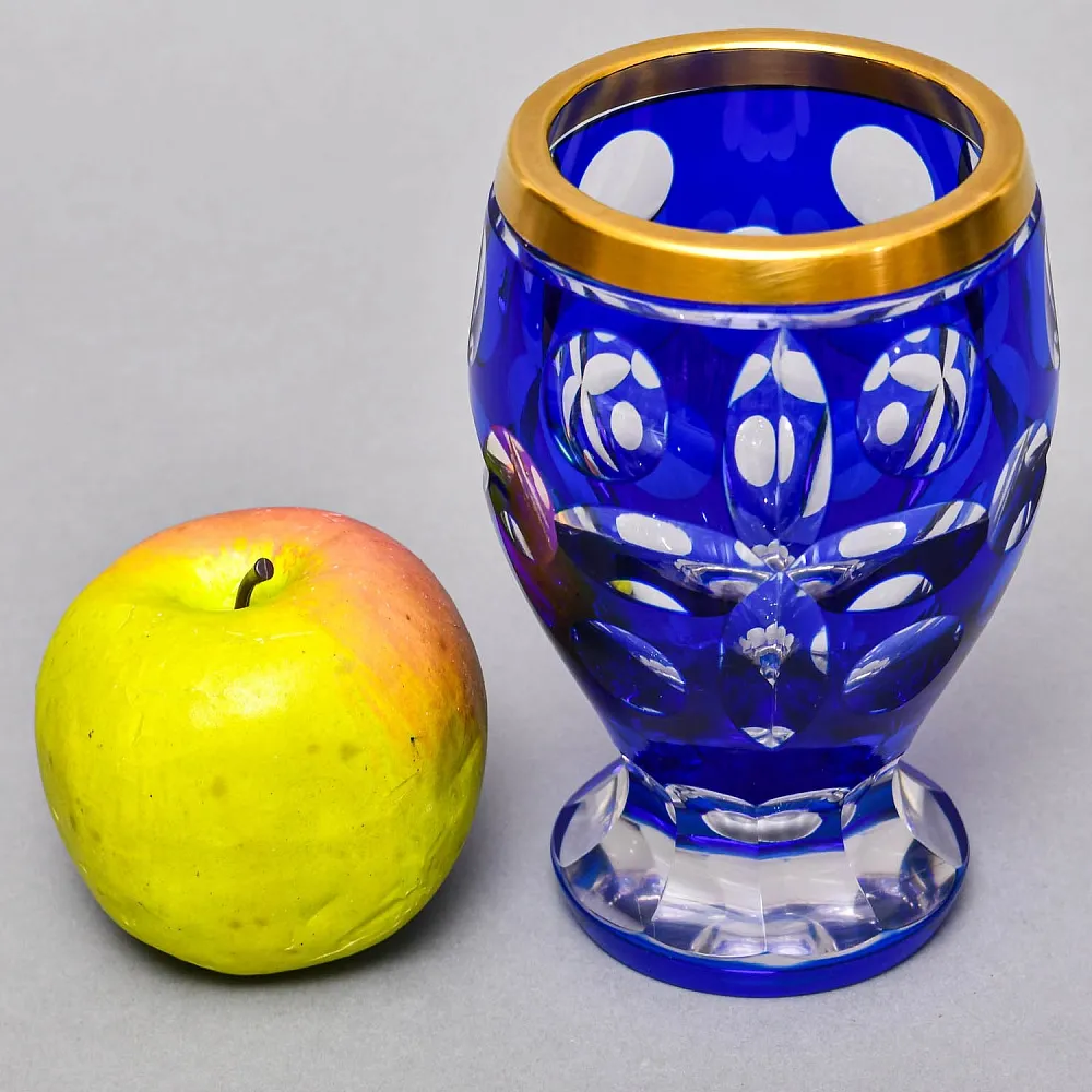 Миниатюрная Коллекционная Ваза - Кубок, Хрусталь ERNST WITTIG, Германия середина ХХ века.