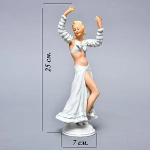 Фарфоровая статуэтка «ТАНЦОВЩИЦА» Н-25 см. Schau Bach Kunst Германия, середина ХХ века.